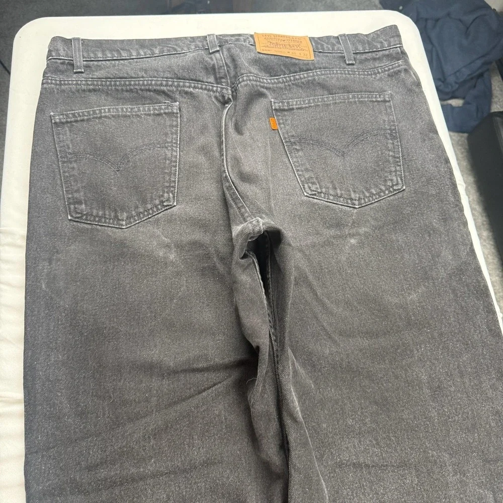 Levis 550 Jeans Mens 40x32 Gray Charcoal Wash Relaxed baggy Vintage 90s Casual